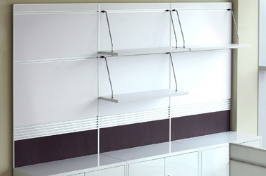 White and fine line wenge workwall