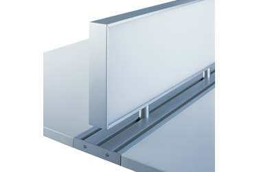 Screen mounted on system track