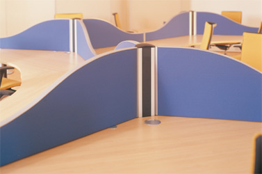 Desk screen to technology tower