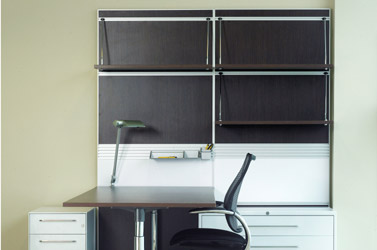 Fine line wenge and white workwall