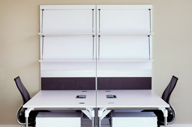 White and fine line wenge workwall